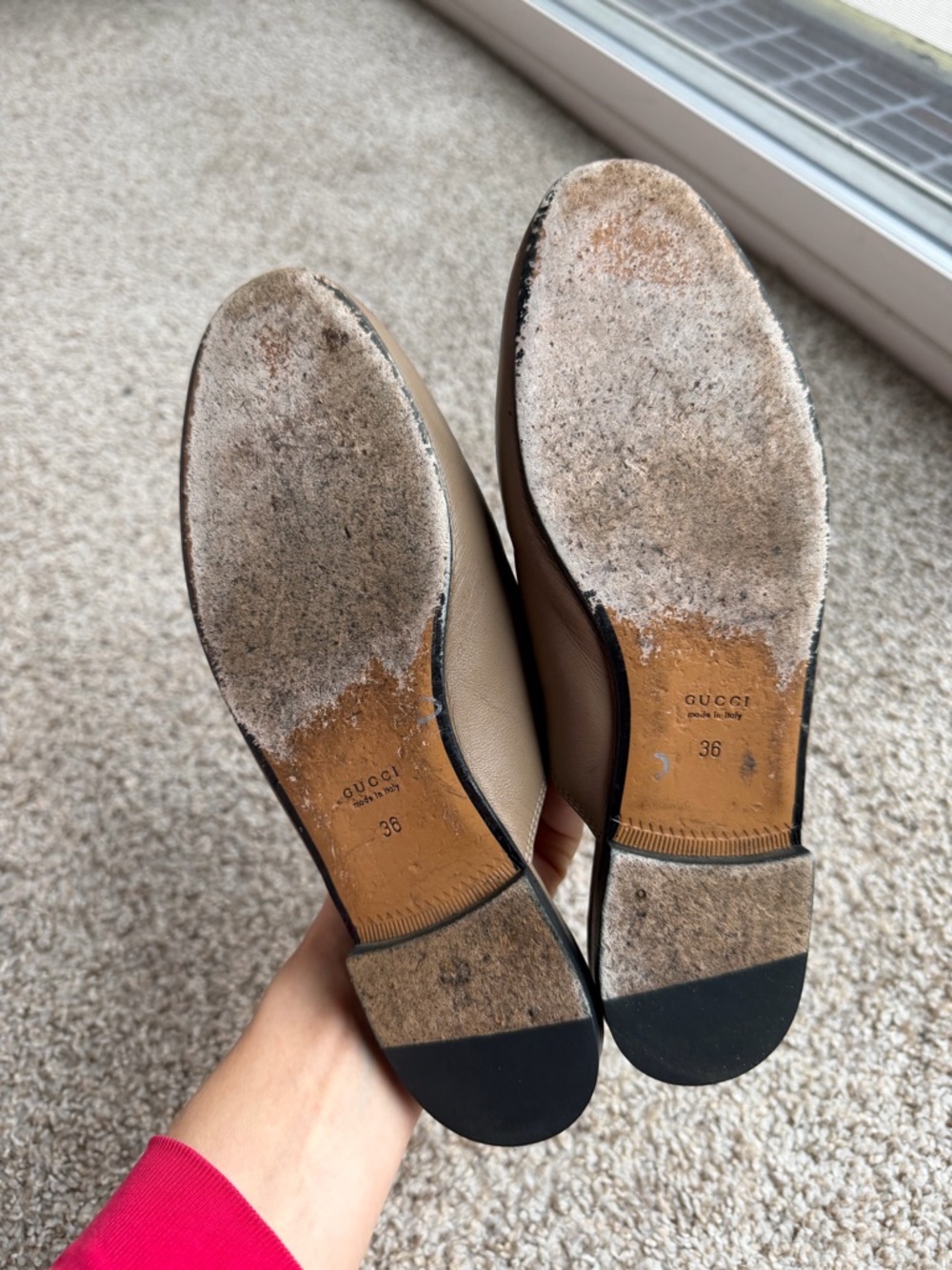 Gucci Women's Taupe Leather Horsebit Mules - Picture 10 of 10